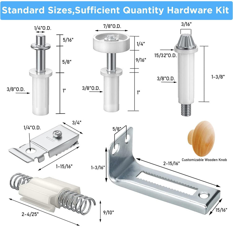 Bifold Door Hardware Kit 30in for Closet | Folding丨Steel track | Pivots & wheels | 200lb capacity | Easy DIY repair/replacement 30" Track-1 V Fold