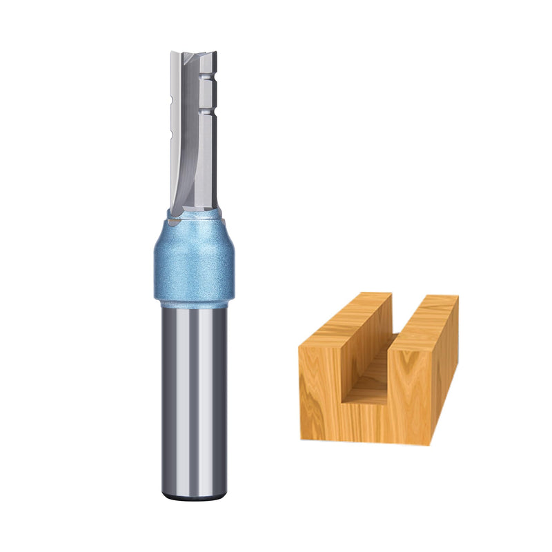 HUHAO TCT Straight Router Bit 1/2" Shank – 3 Flutes Slot Cutter Milling Cutter for Wood, CNC Trimming Slot Bits, TCT Cutters, 20mm Cutting Depth 1/2*12*20