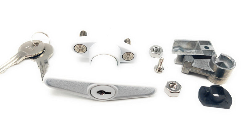 T-Handle Accordion Shutter Lock Kit, Includes 2 Matching Keys