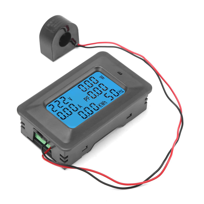Hilitand 6 in 1 Digital LCD Meter, Voltage 110-250V Current 100A Power Monitor Panel with Mutual Inductor Energy 5 Digits- 0.01-99999KWH