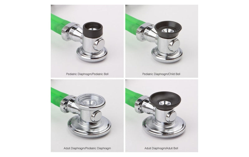 ADC Adscope 641 Sprague Stethoscope with 5 Interchangeable Chestpiece Options, 30 inch Length, Black