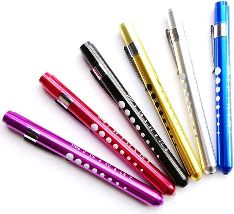 Katartizo Green Pen Light with Pupil Gauge LED Penlight for Nurses Doctors, Reusable Medical Penlight for Nursing Students Doctors