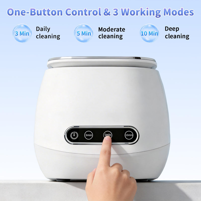 2026 New Ultrasonic Retainer Cleaner Machine,45khz Dental Cleaning Pod for Denture,Aligners,Mouth Guards,Night Guards,Jewelry,Toothbrush, 200ml Dental Cleaning Pod,3 Modes for Multiple Dental