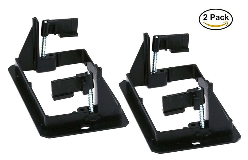 iMBAPrice LV1-2PK Single Gang (1-Gang) Low Voltage Mounting Bracket - Black (Pack of 2) 1 Gang (2 Pack)