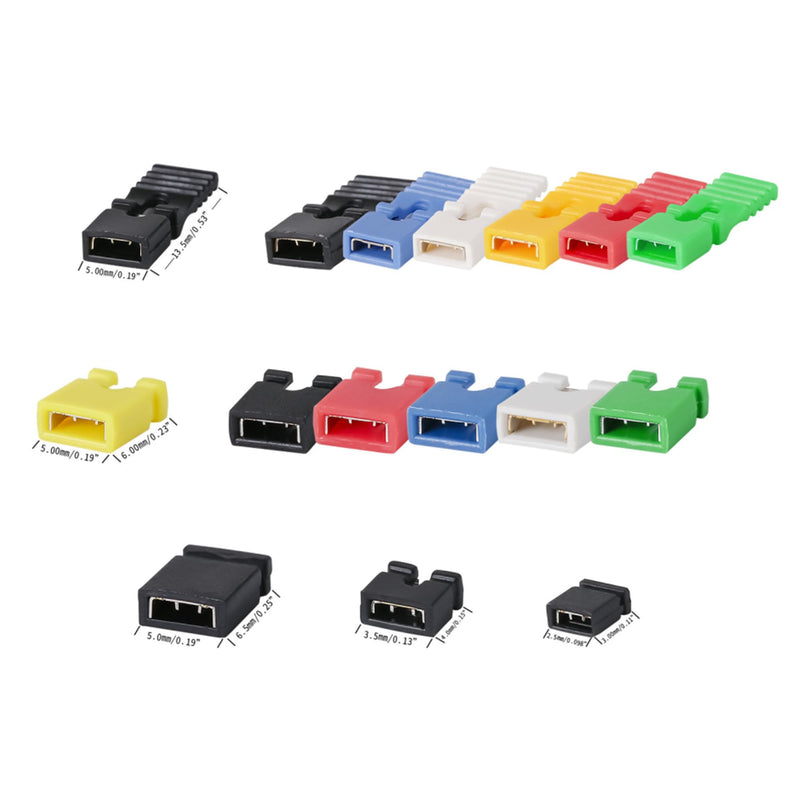 300pcs 2.54mm/2.0mm/1.27mm Mixed Jumper Caps Kit for Arduino Raspberry Pi PCB PC Standard Circuit Board Jumper Cap Shunts Short Circuit Connection Pin Blocks
