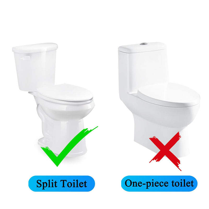 Dual Flush Valve & Push Button Replacement Parts and Assembly Fits Geberit & kohler Split Toilet Parts, with Top Push Button,Universal Toilet Tank Spare Kits White,2 Inches (11" Height)