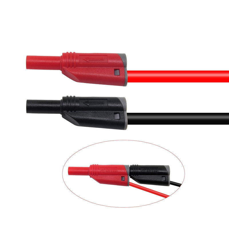 Coaxial Cable BNC Male to Dual 4mm Banana Plug Stackable Test Lead Probe for Oscilloscope,120CM