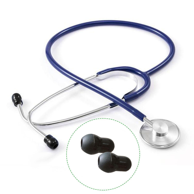 10PCS Silicone Stethoscope Ear Tips Replacement,Compatible with 5mm Littmann Stethoscopes, Soft Premium Push-On Gourd-Shaped Earplugs Accessories,Comfortable Medical Spare Parts for Classic III,Cardiology 3/4&IV,Small/Medium