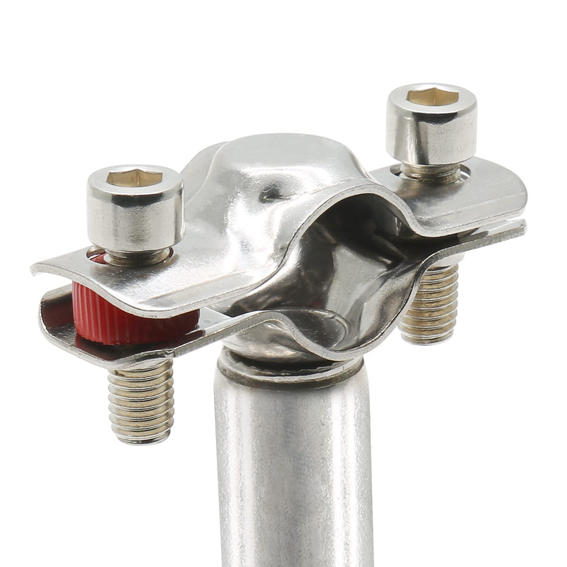 Piutouyar 2 Pcs Stainless Steel Wall Mount Ceiling Mount Pipe Support, Adjustable Pipe Ceiling Bracket Clamp Pipe Straps Fit for Dia 19mm(1/2inch) Pipe with Screws Dia: 19mm (Fit for 1/2inch Pipe)