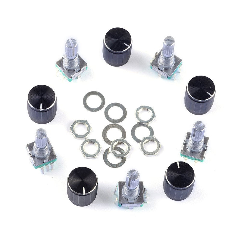 5Pcs 360 Degree Rotary Encoder Code Switch Digital Potentiometer with Push Button 5 Pins and Knob Cap for Arduino (Pack of 5) CYT1100