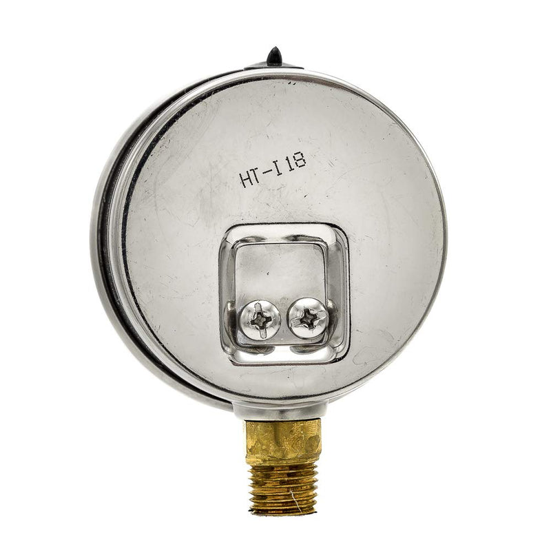 PIC Gauges PRO-201L-254V 0-15000 PSI Pressure Gauge, 2 1/2" Dial, 1/4" Male NPT Connection, Bottom Mount, Dual Scale, Glycerin Filled, Stainless Steel Case/Bezel, Brass Internals & Plastic Lens, -30/0/30 2.5"