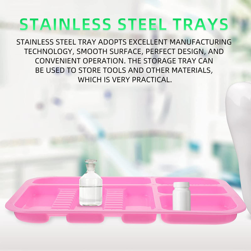 Tray Dentist Tray Tray Plastic Tray Divided Separate Tray Pink