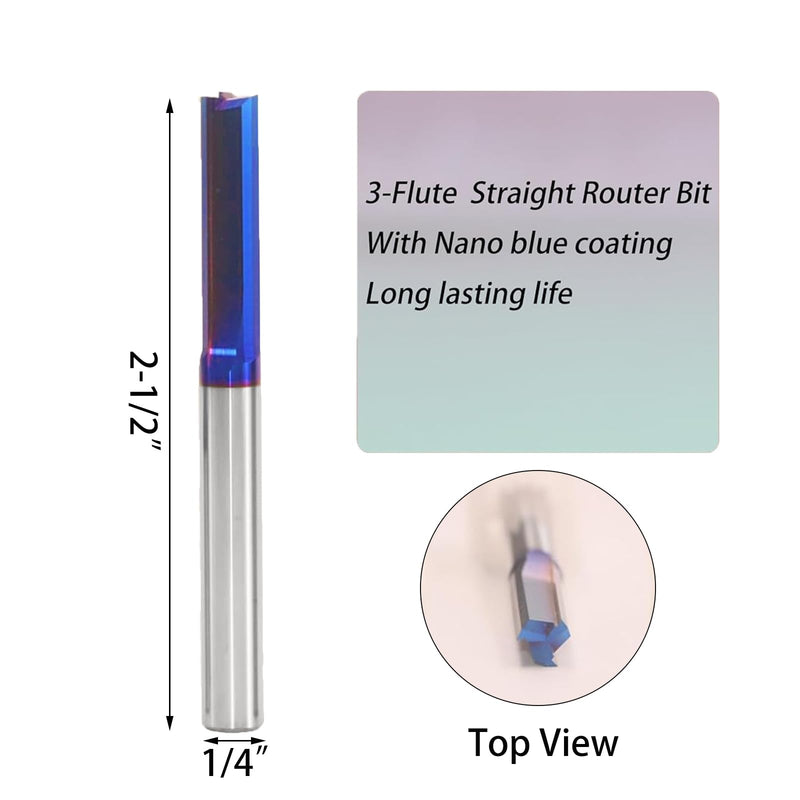 CNC Router Bit Set, 4-Piece Spiral Flute Collection, 1/4 Inch Shank, 30 Degree V-Groove, Ball Nose, Single O-Flute, Straight Cutting Bits VT233 V-Groove, Ball Nose, O-Flute, Straight Cutting Bits