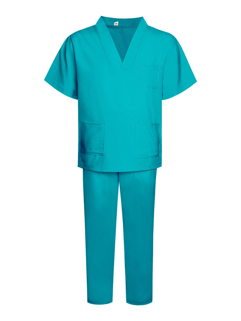 GZ-LAOPAITOU Doctor Costume for Kids Halloween Doctor Dress Up Birthday Cosplay Career Day Role Play Outfit Green 3-4 Years