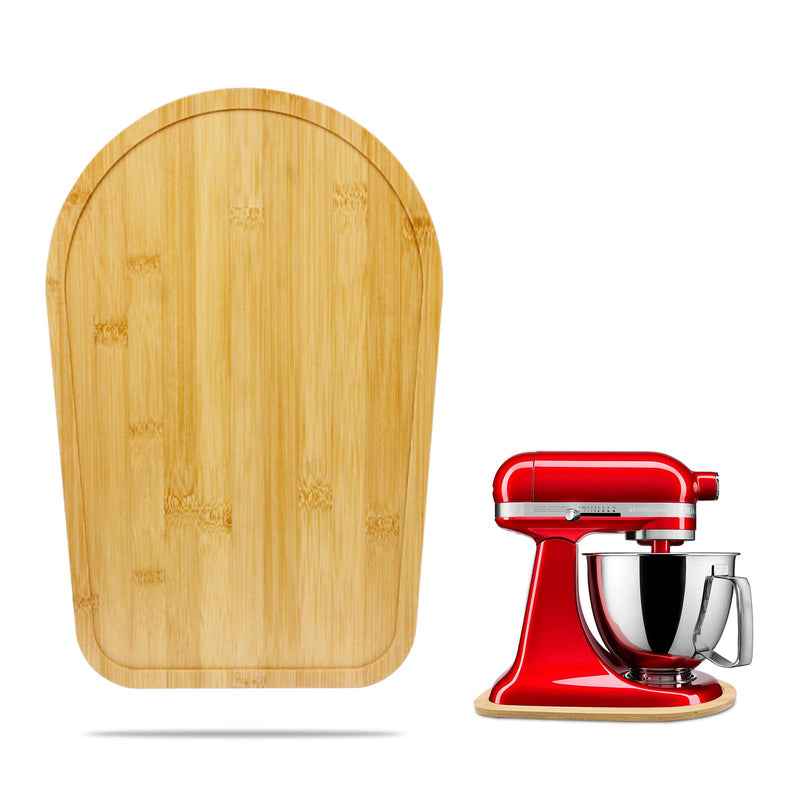 Bamboo Mixer Slider Mat for Tilt Head Kitchen Aid 4.5-5 Qt Stand Mixer, Appliance Sliding Mat for Kitchenaid Artisan 4.5-5 Qt, Kitchen Countertop Storage Accessories Mixer Moving Tray Attachments for 4.5-5 Qt Tilt Head Mixer Natural