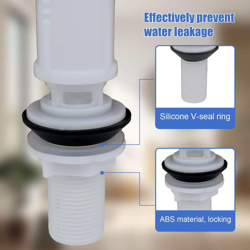 Toilet Fill Toilet Valve & Canister Flush Valve,Adjustable Height 7.68"-12",G1/2 Inlet with G7/8 Adapter,Compatible with Kohler GP1229656 AquaPiston,WC Tank Repair Parts White