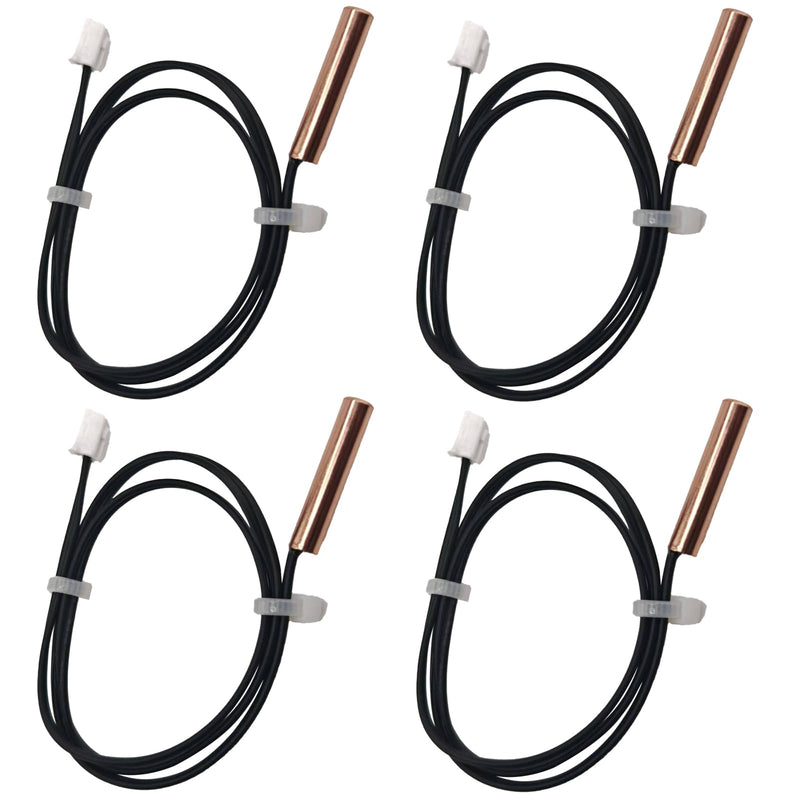 4 Pcs 10K NTC Thermistor Probe 15.7Inch, Air Conditioner Temperature Temp Sensor, Copper Sensitive Temperature Temp Sensor for Air Conditioner. 4 Pcs 10K NTC Thermistor Probe 15.7Inch