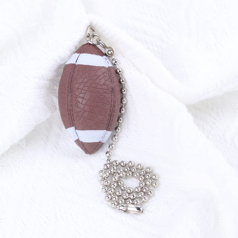 Ceiling Fan Pull Chains,2Pcs Football Decorative Fan String Pulls Charm Extension 14inches,3mm Diameter Beaded Fan Light Pull Chains Extender Ornaments with Connector