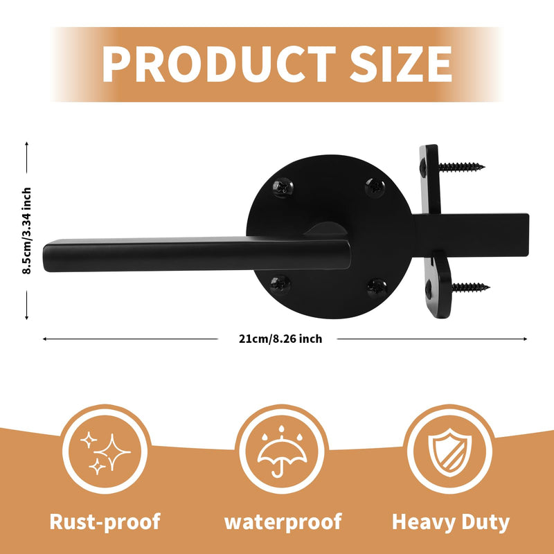 Two Sided Gate Latch,Gate Latch for Outdoor Fence, Wooden Gates, Pool Gates, Backyards, Gardens; They can Also be Used as Door Handles and Two-Way Door Locks, Gate Hardware.
