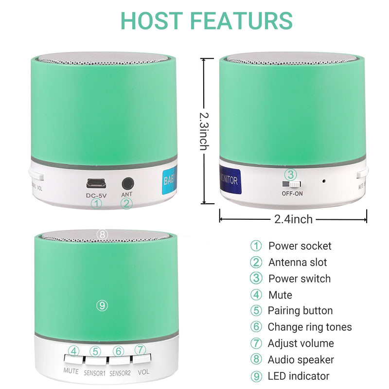 Door Alarm Chime When Opened, No Wiring or Subscription, 14 Chimes, 4 Volume with Mute, 3W Speaker for Clear Sound, LED Alert, Low Battery Warning, Strong Adhesive Tape for Easy Install on Any Door 4 Sensors + 1 Receiver