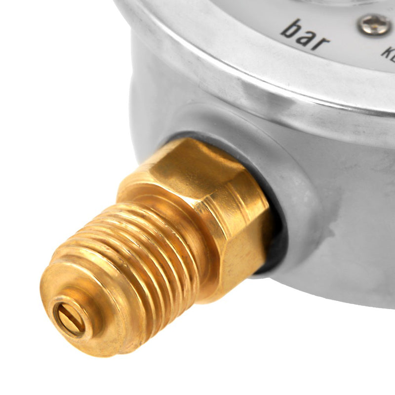 Hydraulic Pressure 0-250Bar 0-3750PSI G1/4 63mm Mini Dial Pressure Meter Double Scale Manometer Instrument for Water Oil Fuel