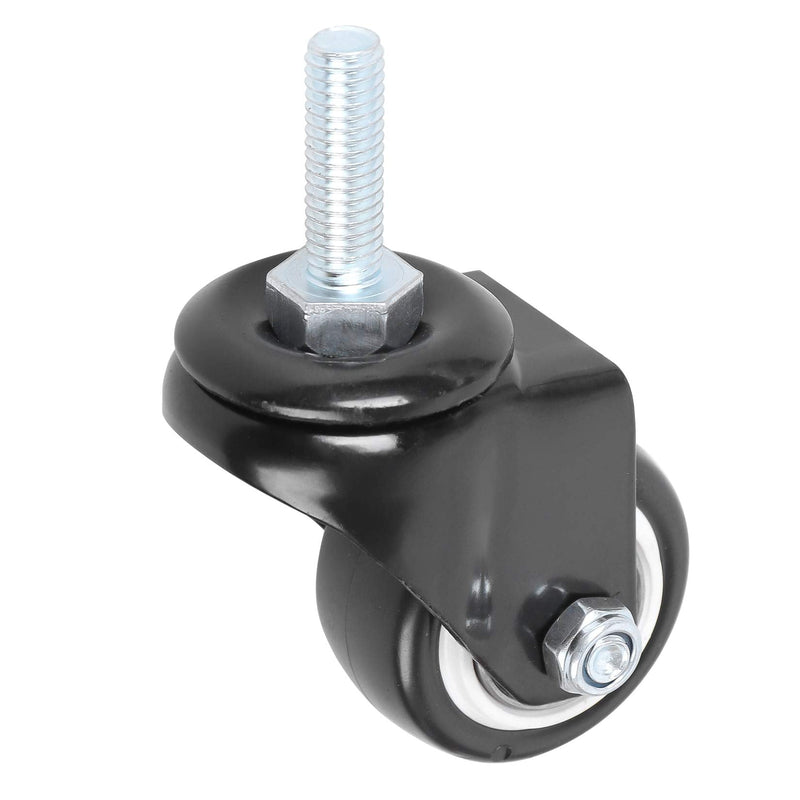 GXYY uoboeuq 1.5 Inch Swivel Caster Wheels PU 360 Degree Threaded Stem Caster Wheel M8 x 25mm, 330lb Total Load Capacity, Pack of 4