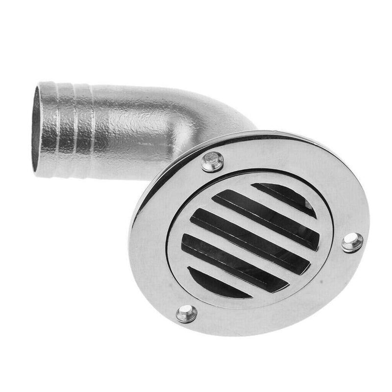ISURE MARINE Boat Deck Drain Scupper 1-1/2"90 Degree Heavy Duty 316 Stainless Steel Floor Deck Drainage Cover
