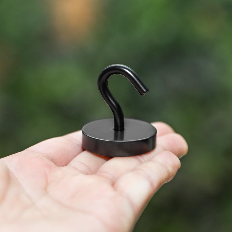 Neosmuk Magnetic Hooks, Cruise Ship Essentials, 130lb+ Heavy Duty Magnetic Hooks for Cruise Cabins, Refrigerator, Grill, Hanging, and Travel | Extra Strong Must-Haves Magnet Hook,Black Black 130lb Magnetic Hooks