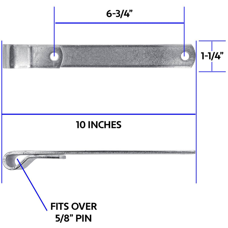 10" Heavy Duty Strap Hinge Galvanized - 2 Pack