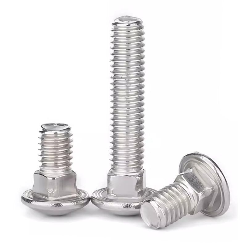 1/4-20 X 2 Carriage Bolts Screws, Stainless Steel 18-8 (304) Round Head Square Neck Carriage Bolts, Fully Threaded, Pack of 10 1/4-20 X 2"