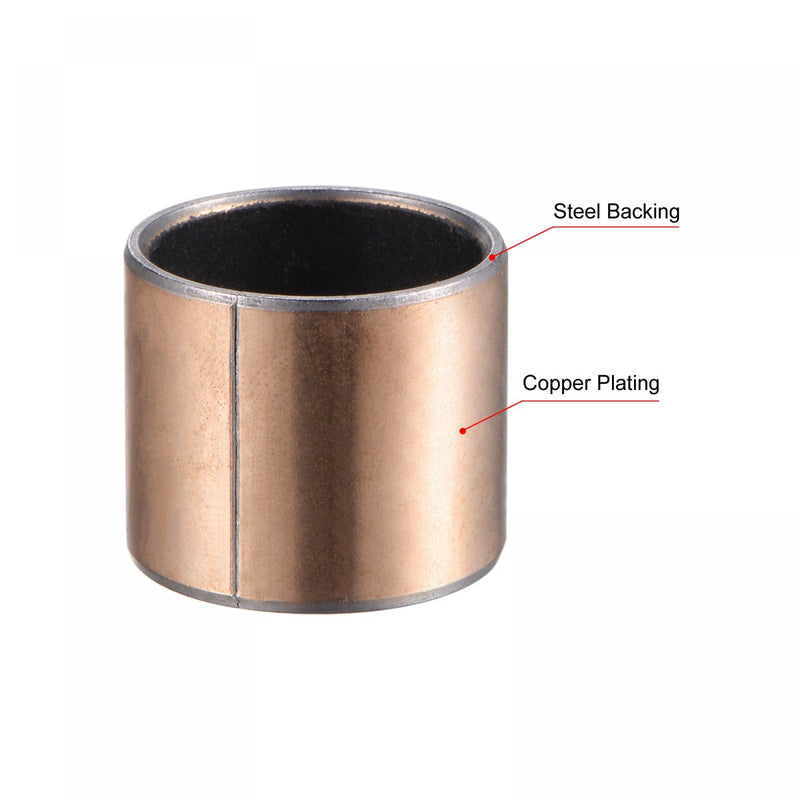 uxcell Sleeve Bearing 20mm Bore 23mm OD 20mm Length Plain Bearings Wrapped Oilless Bushings 2pcs 20x23x20mm
