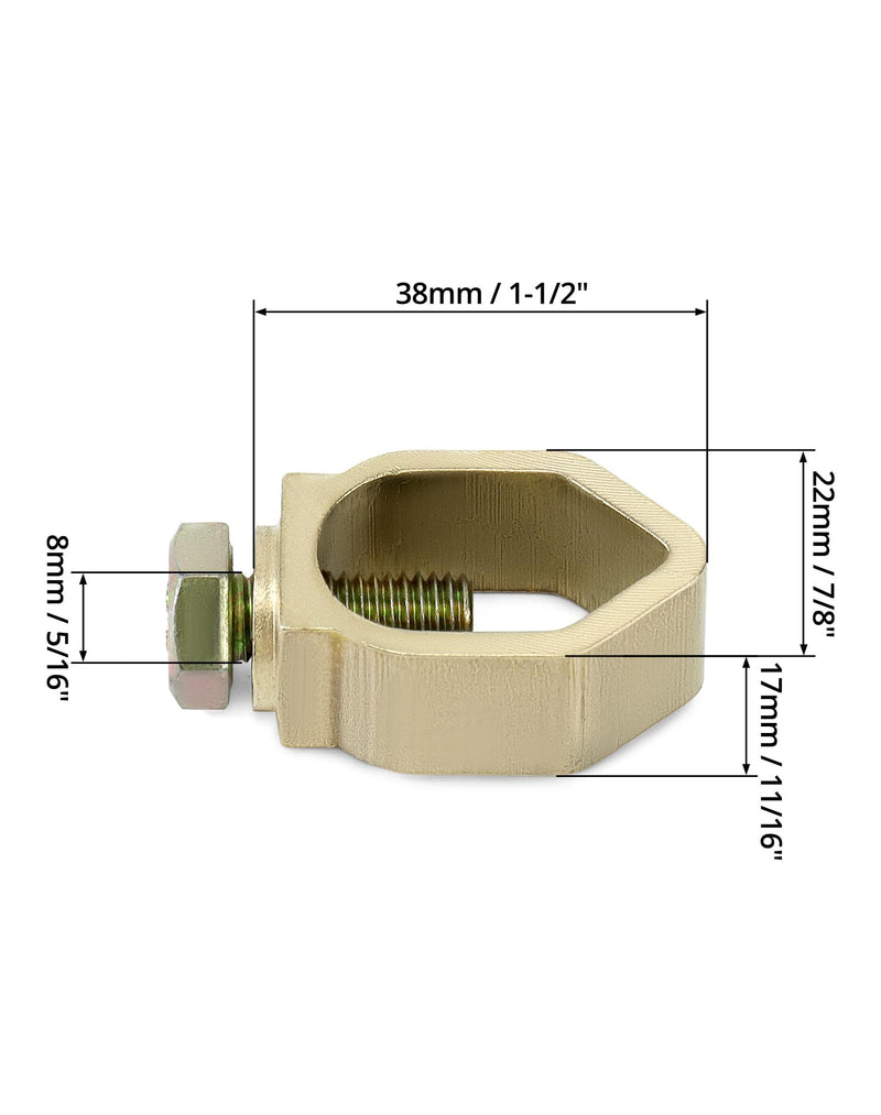 QWORK Direct Burial Ground Rod Clamp, 10 Pack 5/8" Diameter Copper Mechanical Connectors 5/8"