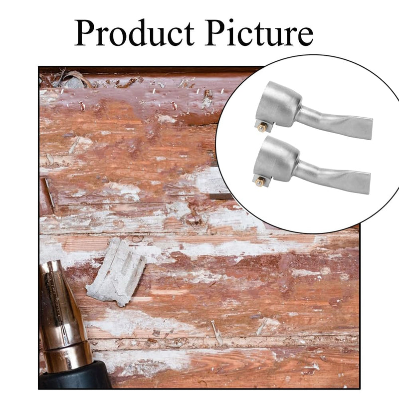 2Pcs 20mm Welding Gun Flat Nozzle, Stainless Steel Tip Heat Gun Speed Welding Nozzle, Hot Air Tourch Gun Soldering Supplies Accessory for PVC Plastic Sheet