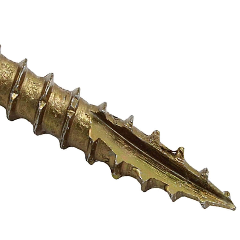 #9 x 6" Bronze Star Exterior Coated TRIM HEAD Wood Screw Torx/Star Drive Head - Multipurpose Exterior Coated Torx/Star Drive Wood Screws - (1 POUND - 43 Approx. Screw Count)