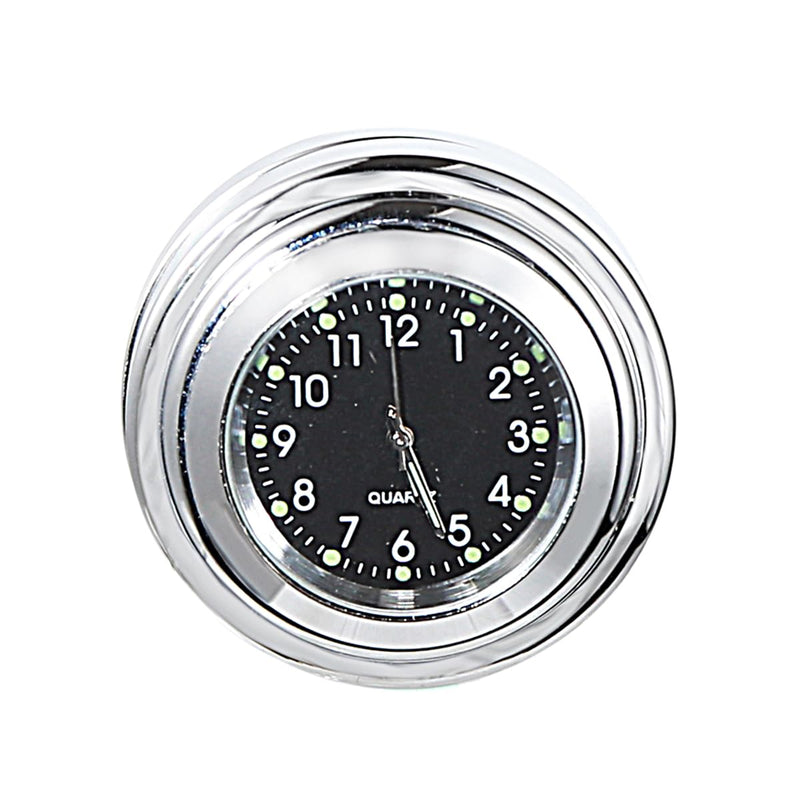 Chrome Fork Lock Clock Cover Waterproof Black Dial for Harley Touring Road King