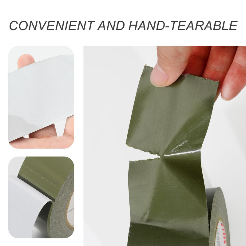 WELSTIK Professional Grade Army Green Tape Duct Tape, Waterproof Duct Cloth Fabric,Duct Tape for Photographers,Repairs, DIY, Crafts, Indoor Outdoor Use,2 Inch X 45 Yards, Olive Green 2"X45yard
