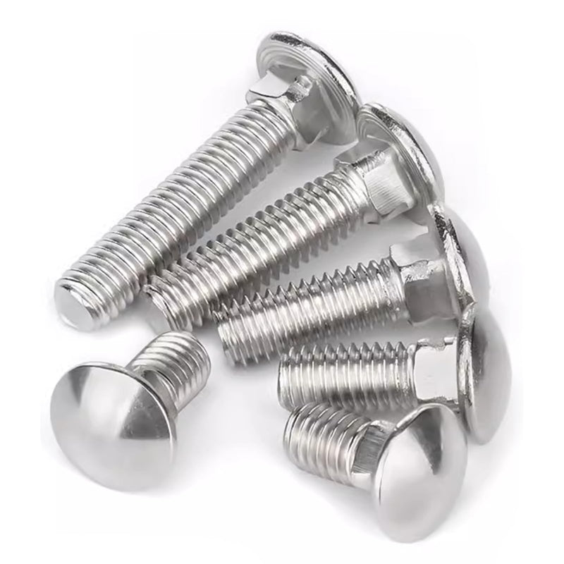 1/4-20 X 2 Carriage Bolts Screws, Stainless Steel 18-8 (304) Round Head Square Neck Carriage Bolts, Fully Threaded, Pack of 10 1/4-20 X 2"