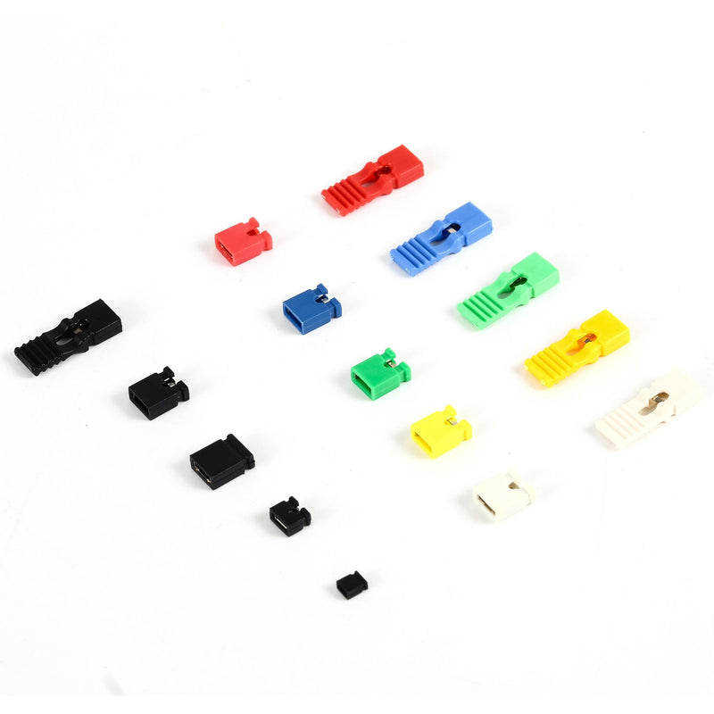 300pcs 2.54mm/2.0mm/1.27mm Mixed Jumper Caps Kit for Arduino Raspberry Pi PCB PC Standard Circuit Board Jumper Cap Shunts Short Circuit Connection Pin Blocks