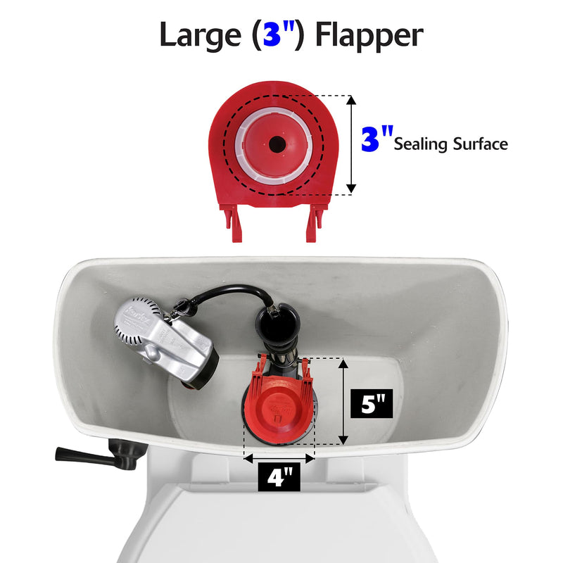 Korky 5030BP Large Flush Valve Kit, 3 Inch, Red