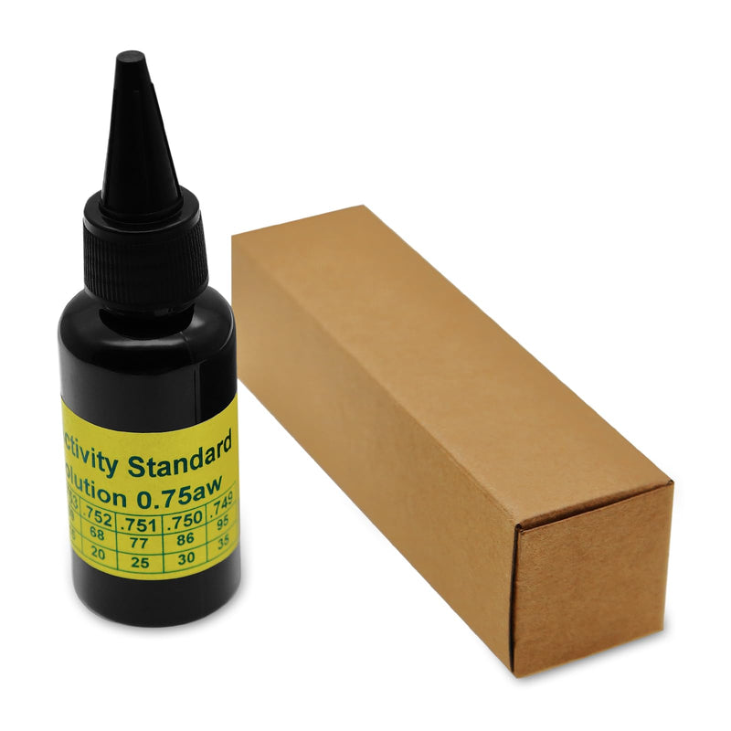 0.75AW Standard Water Activity NaCl Solution Used for Water Activity Meter Calibration 30ML Water Activity Standard Solution with 25°C (77°F) Standard AW Value (Model WA-60AC)