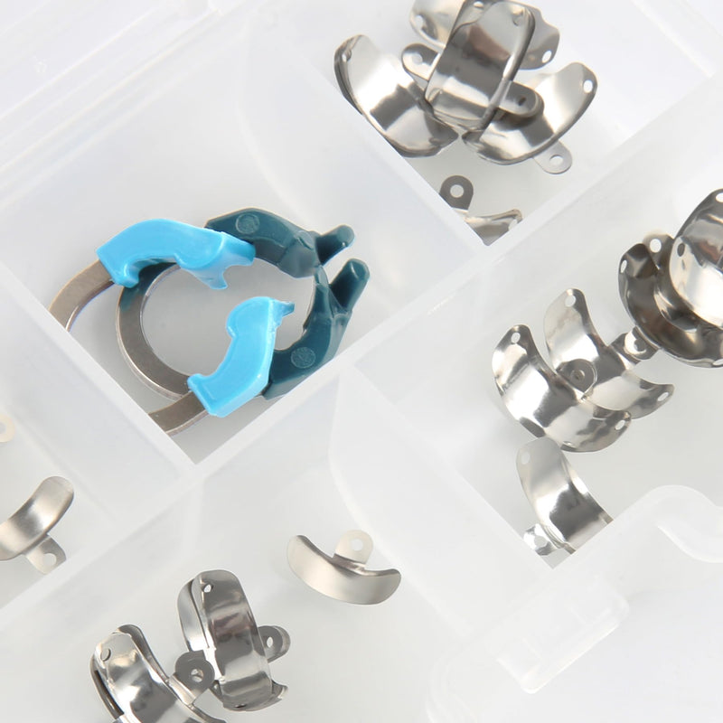 Dental Sectional Matrix System with NiTi Clamp Ring Contoured Bands C2 | Nickel-Titanium Clamp Ring, Resin Holder Clip Ring