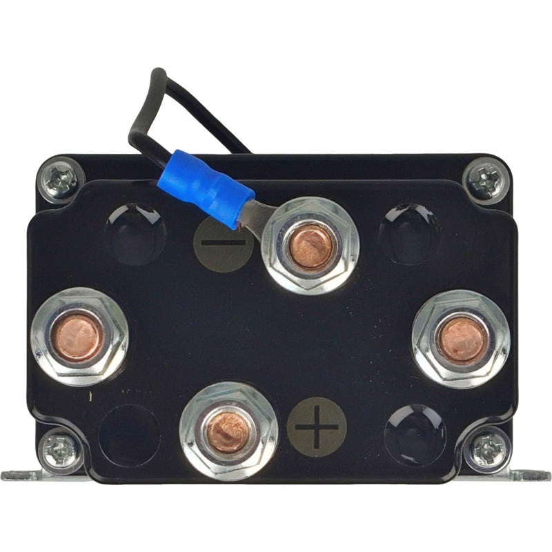 12V 250A Winch Solenoid Relay Contactor for 3000-5000lbs ATV UTV SUV Truck Boat 4x4 Vehicle 4WD Dump Trailer Plow Control Reversing Recovery Switch Motor w/Mount Bracket Jumper 2-Wire Motor M6 250A Relay