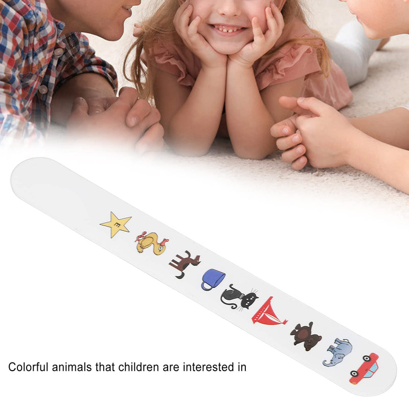 Fixation Stick Vision Tester, Coating Thicken, Clear Colorful Animal Patterns, Kids Vision Optometry Test Card, 2 Sizes(#1) #1
