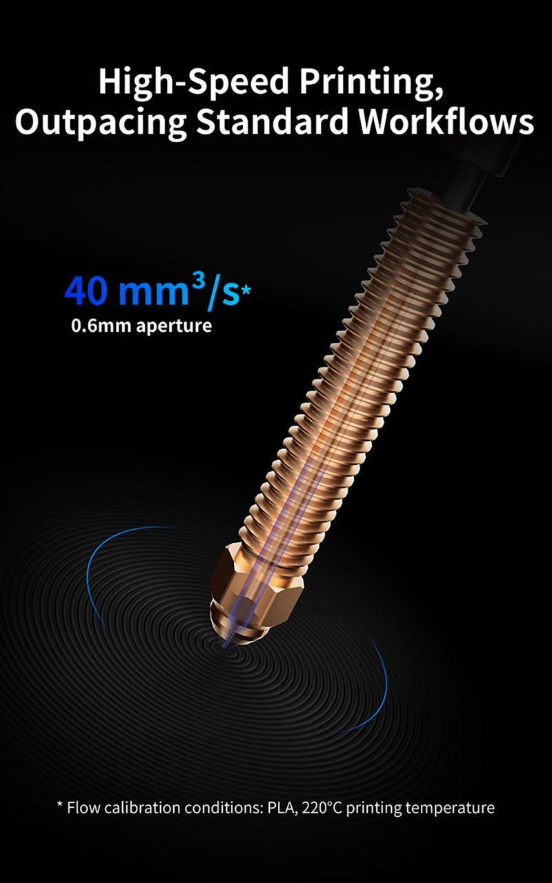 Creality x Phaetus Silicon Carbide Nozzle, Upgraded Nozzle for K2/K2 Pro/K2 Plus/Creality Hi 3D Printers, High Flow Printing, Strong Wear Resistance, 0.6mm, 1 Piece Silicon Carbide Nozzle 0.6mm