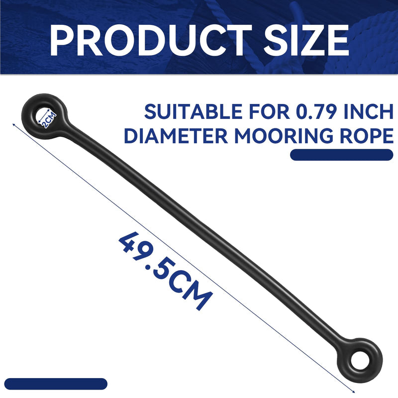1 Pack 19.5'' Boat Snubber Dock Line Absorber Shock Marine Boat Mooring Line Rubber Snubbers Heavy Duty Flexible Marine Bungee for 7/16"-5/8" (12-16mm) Reducing Impact Noise Secure Mooring 1
