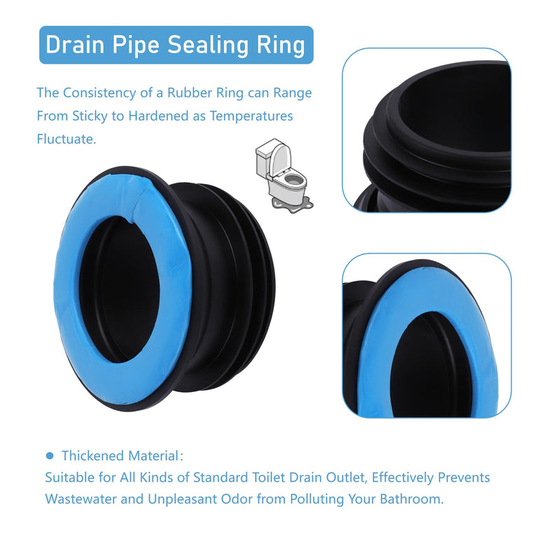 Toilet Rubber Ring, Leak Proof Rubber Toilet Bowl Gasket Durable Toilet Seal Ring for Toilet for Drain Pipe Sealing Suitable for 3" To 4"Outlet