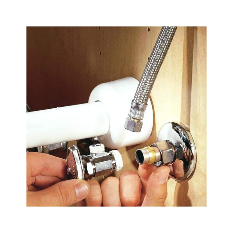 Faucet Hose Connector 24" Length, 1/2" IPS X 3/8" Comp FIP Flexible Braided Stainless Steel Supply Line, Bathroom Kitchen Sink Extension Lead-Free (4 Pack) 24 In Pack Of 4