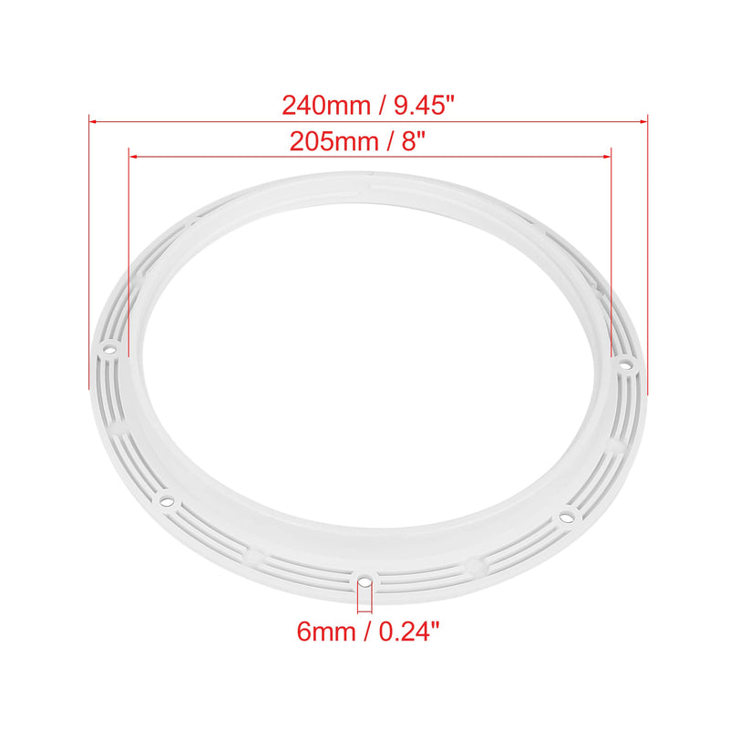 X AUTOHAUX 8" White Circular Non Slip ABS Inspection Hatch Deck Plate with Detachable Cover