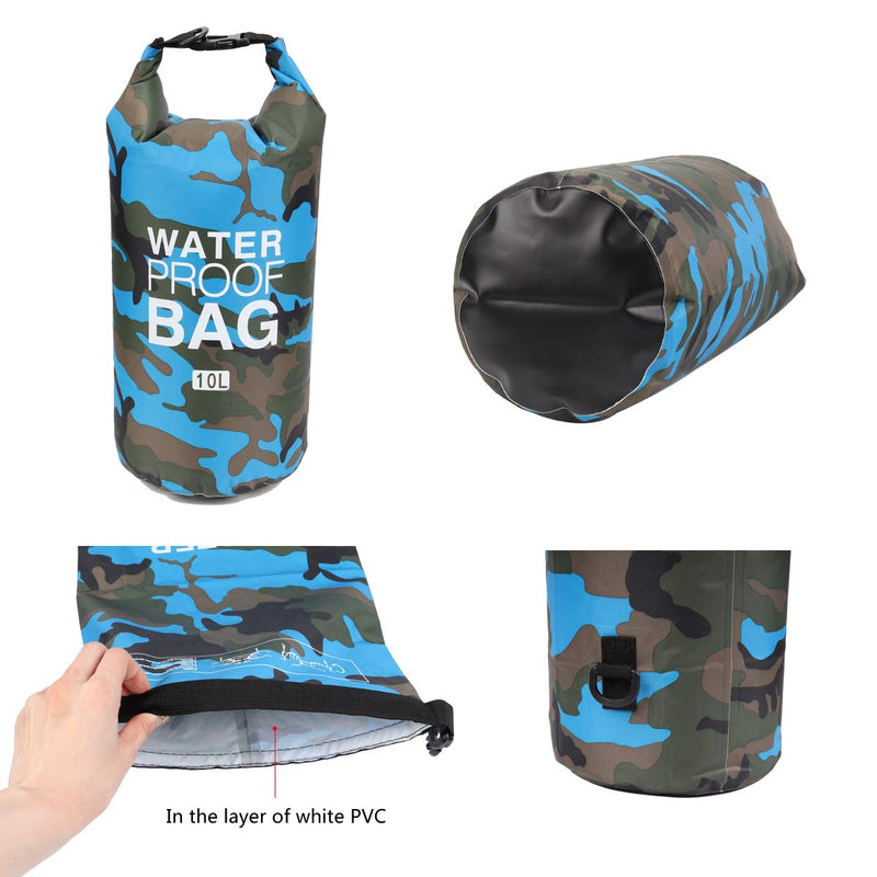 Waterproof Dry Bag 2L/5L/10L/15L/20L/30L, Roll Top Sack Keeps Gear Dry for Kayaking, Rafting, Boating, Swimming, Camping, Hiking, Beach, Fishing with Free Waterproof Phone Case (Light Blue, 30L)