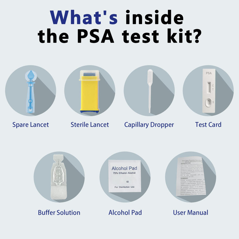 PSA Test kit at Home PSA Health, PSA Test Kit | Home PSA Test in 10 Minutes. Highly Accurate, Easy to Read and Use. Quick Results | Includes All Test Components